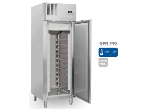 Frigorifero QPN 740 pasticceria inox 550 litri, negativo -18/-22°.